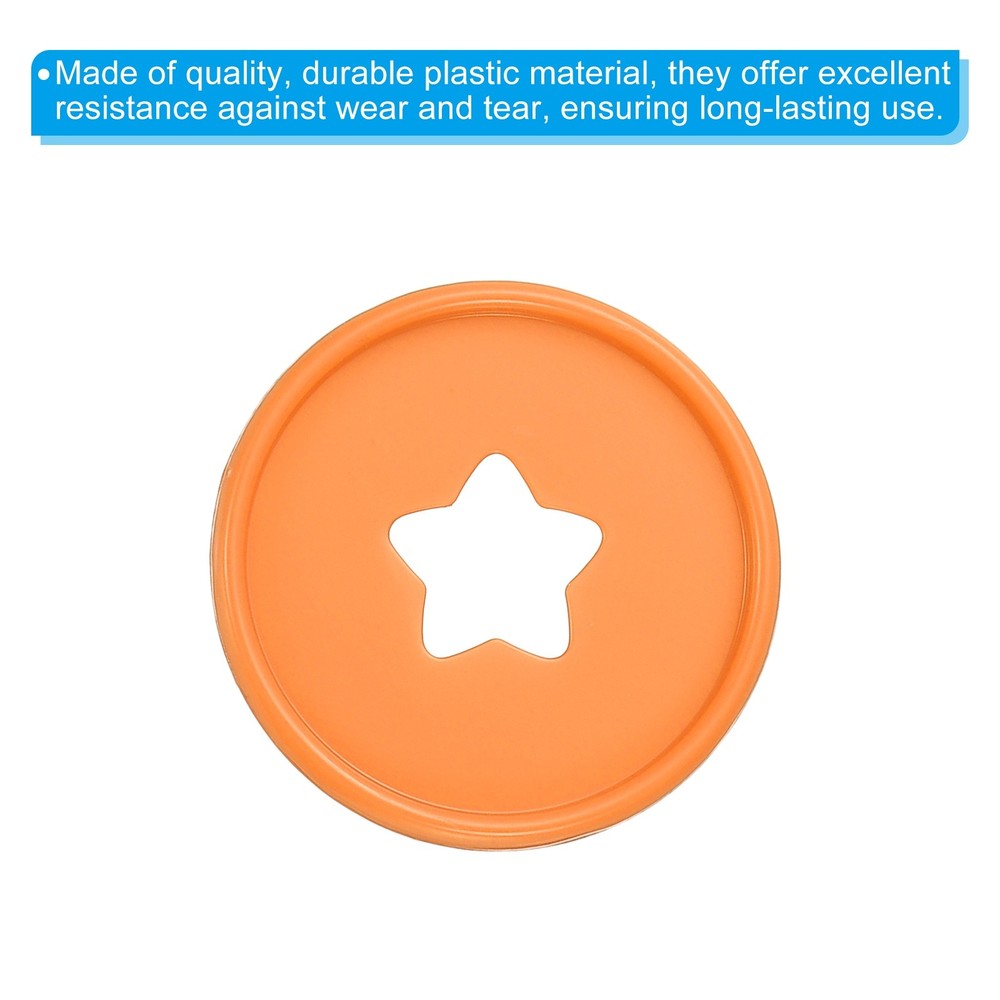 35mm Plastic Book Binding Discs, 11 Pack Expansion Discs Star, Orange