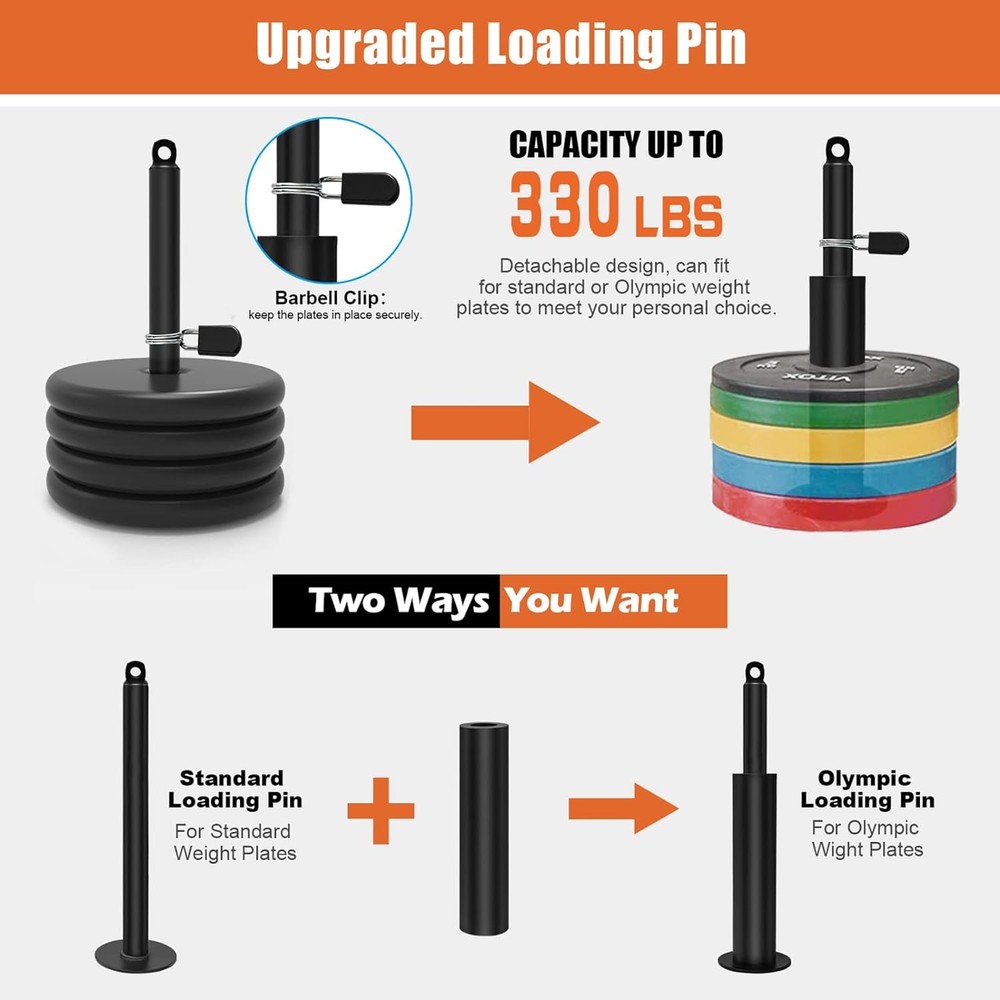 SERTT Home Gym Pulley System - Tricep Workout, Lat Pulldown, Biceps Black