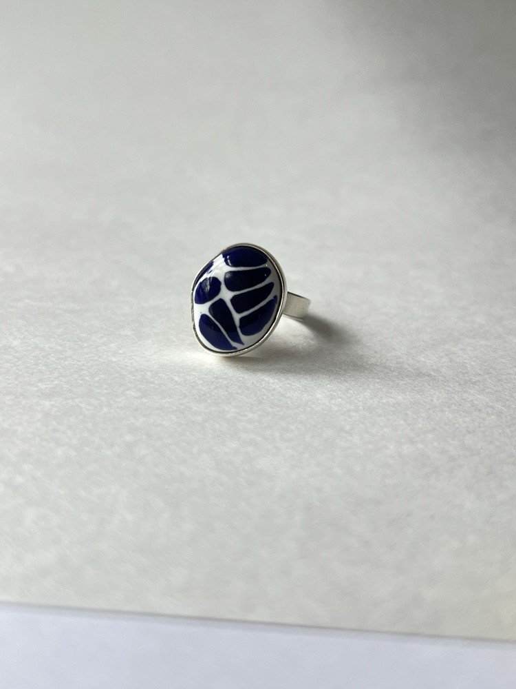Talavera Design Ring 925 Sterling Silver Artisan Handmade