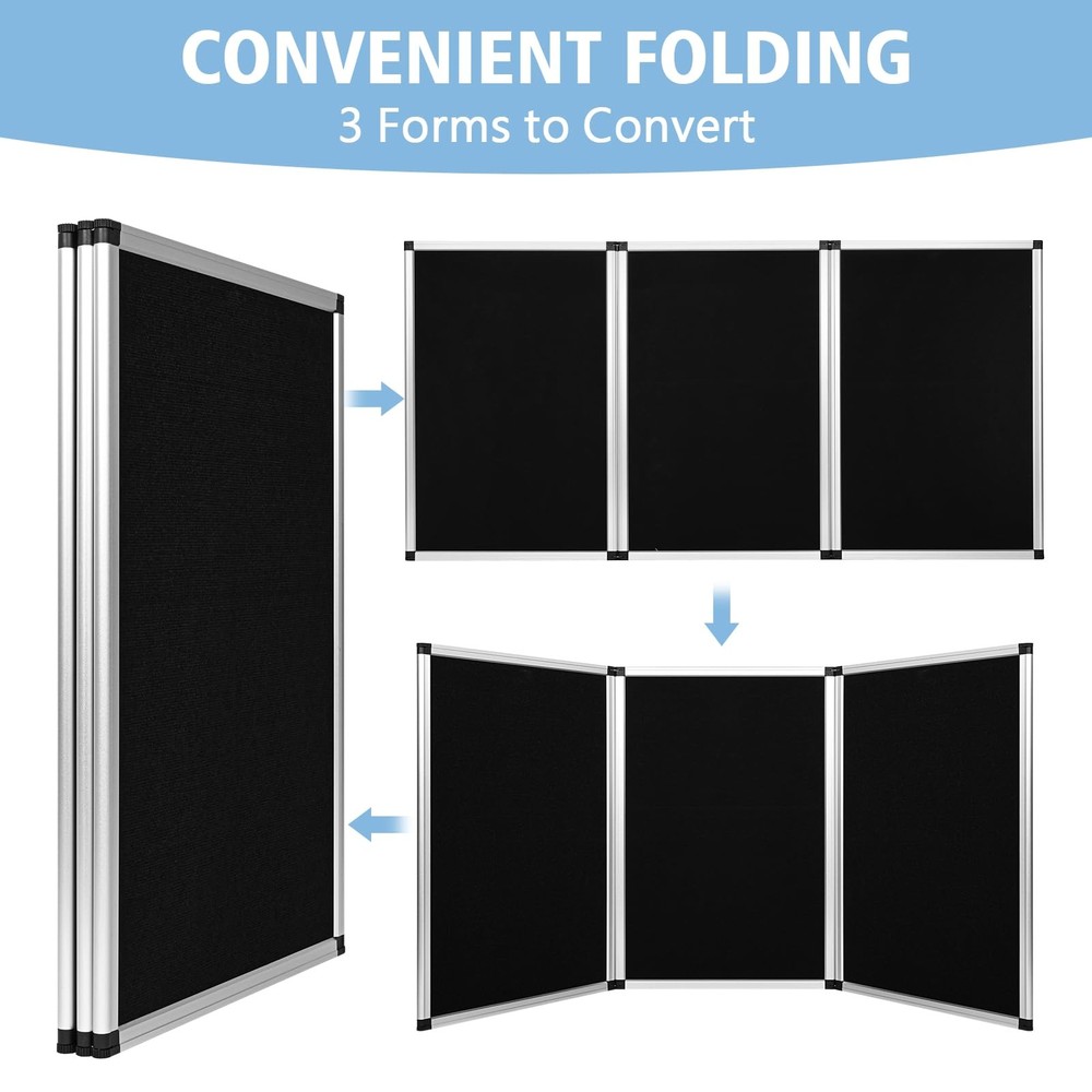 3+1Panel Header TradeShow Display Presentation TabletopDesktop Large Metal Frame