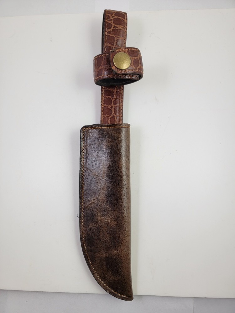 Buck Knives 119 Sheath Right Pull with Authentic Deep Rich BROWN Fine LEATHER
