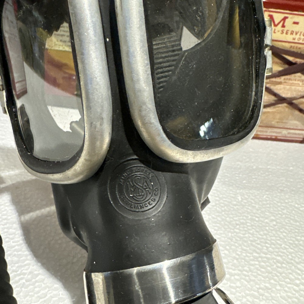 Vintage Mining MSA All Service Gas Mask With Case And Instructions Model 5
