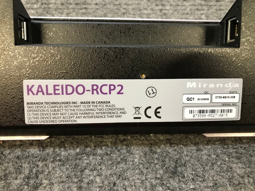 Miranda Technologies INC KALEIDO-RCP2 Control Panel