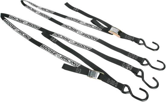 Moose Racing Black Heavy Duty Soft Tie Down Straps Scooter