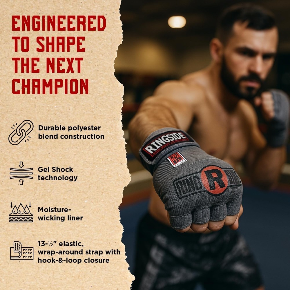 Moisture-Wicking Gel Shock Quick Wraps - Comfortable Hand Support for Fighters