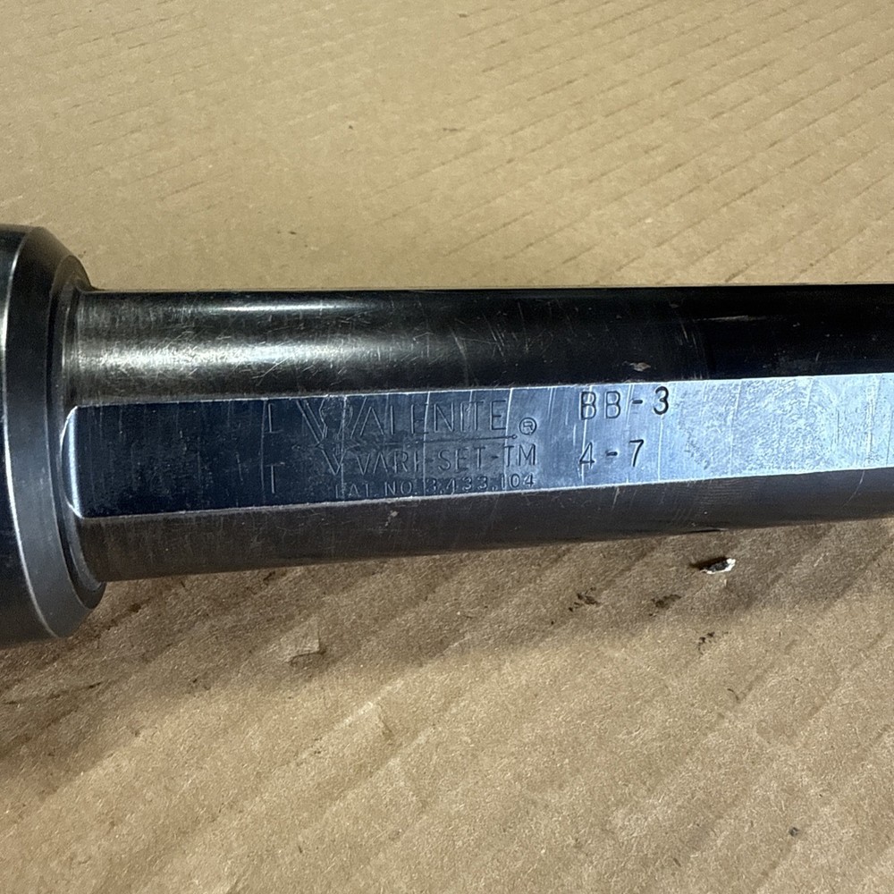 Valenite Vari-Set Boring Bar BB-3 1.5” Shank 7” OAL