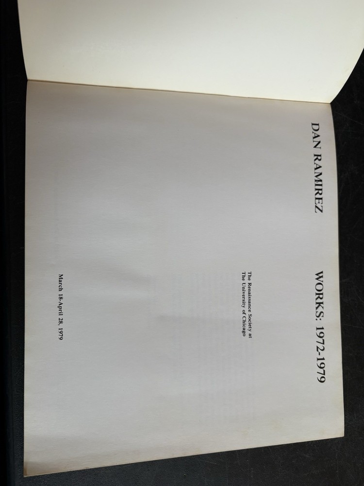 Dan Ramirez Works 1972-1979 art exhibition catalog
