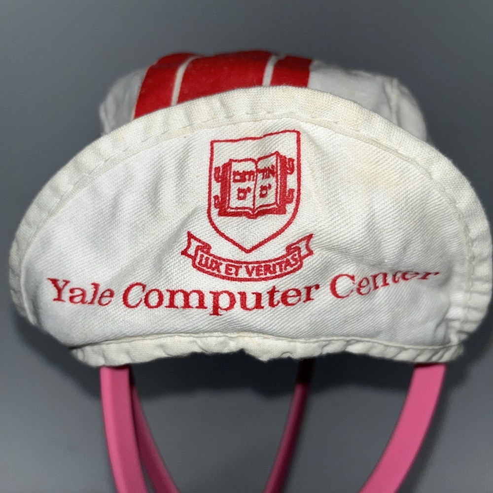 APPLE COMPUTER Cotton Cycling Hat 80s Cap Yale Computer Science Hat RARE