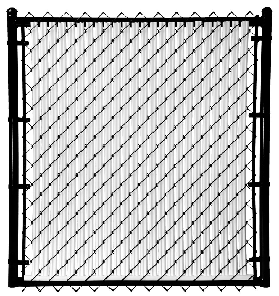 White 5ft Ridged Slat Chain Link Fence