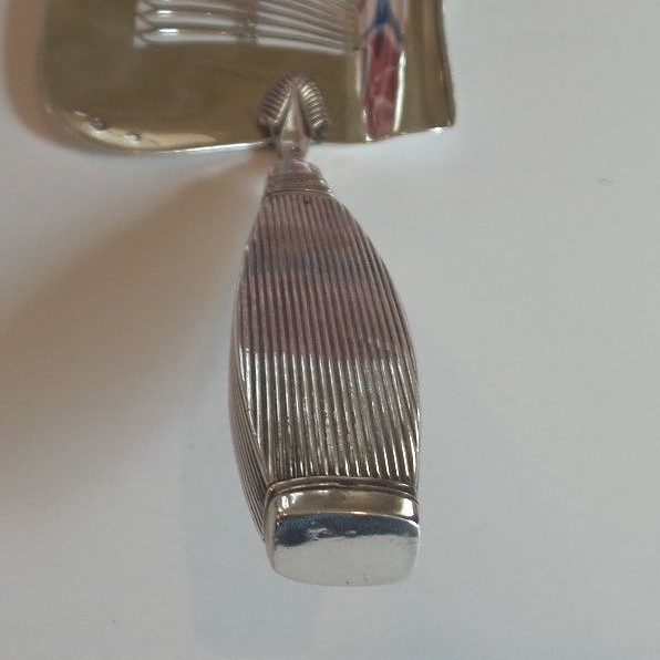 19th C. DUTCH SILVER LARGE 12.5" PIERCED FISH SLICE, c. 1840