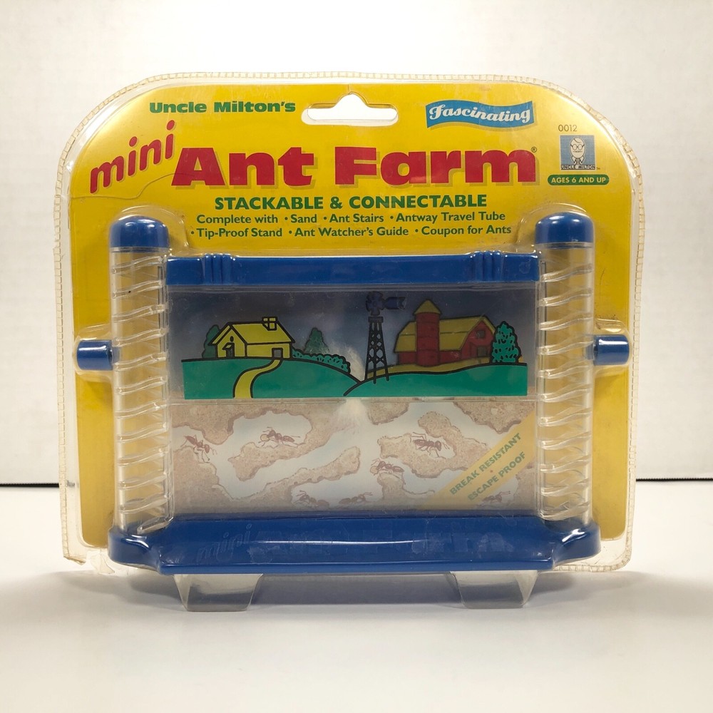 Uncle Milton's Mini Ant Farm Blue Stackable & Connectable 0012