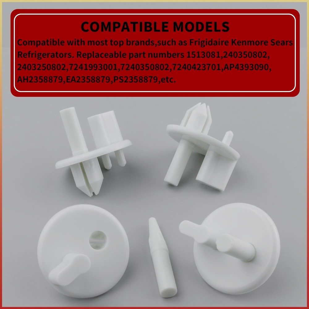 4 Pack 241993101 Crisper Shelf Cover Support Refrigerator Shelf Support Replace