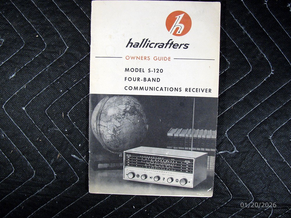 Genuine Hallicrafters Model S-120 Receiver Owner's Guide Manual