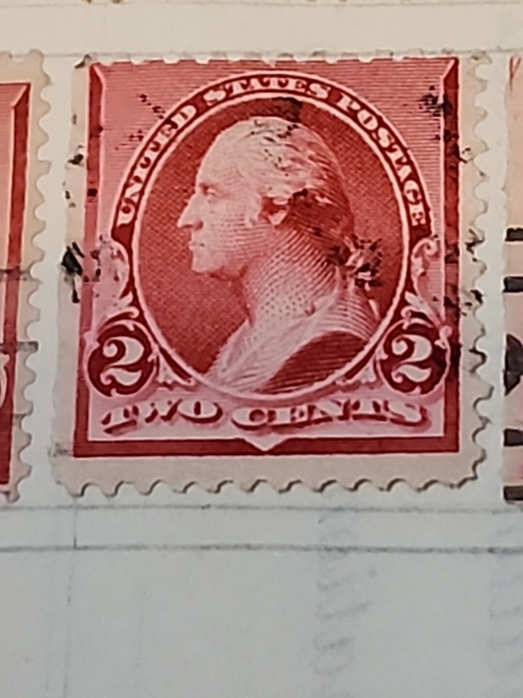 US SC #220 1890 2c George Washington Issue Used Banknote - #D283