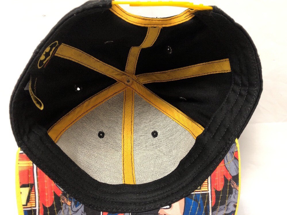Batman DC Comics Bat Symbol Youth Adjustable Baseball Cap Hat Dark Knight EUC