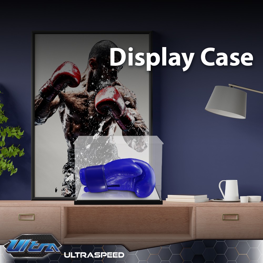 Clear Single Boxing Glove Horizontal Display Case