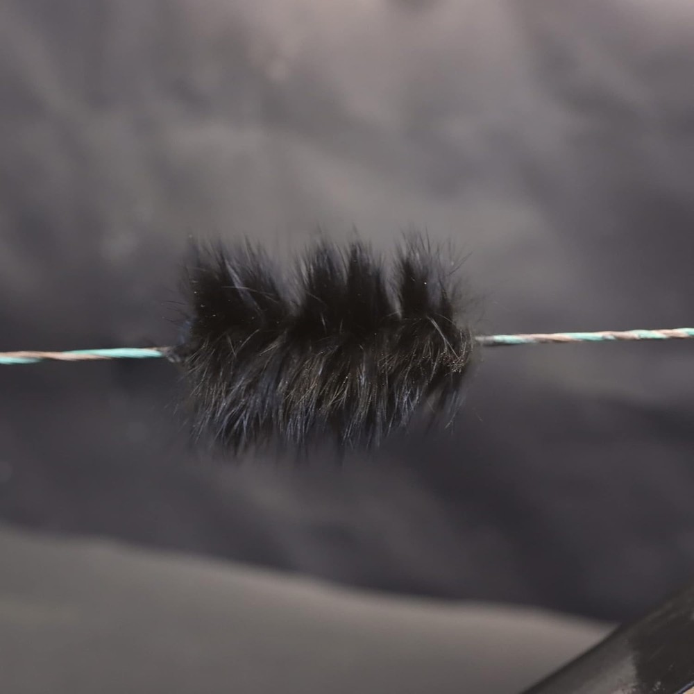 Shatterproof Archery Bow String Dampener, Rabbit Fur Silencer for...