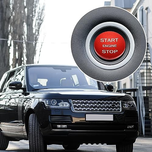Engine Start Stop Button Cover One Click Push Start Button Trim Sticker Red