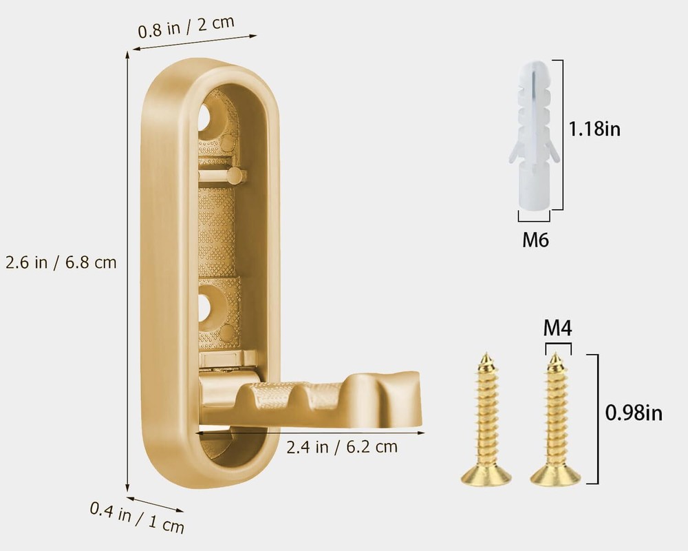 4 PCS Foldable Gold Wall Hooks Folding Coat Hook Towel Hooks Folding Wall Hoo...
