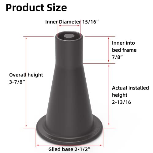 6 Pack Plastic Bed Frame Feet That Replace Wheels on Bed Frame for Stationary