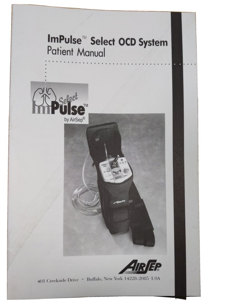 Patient Manual for ImPluse Elite OCD System Oxygen Conserver by AirSep