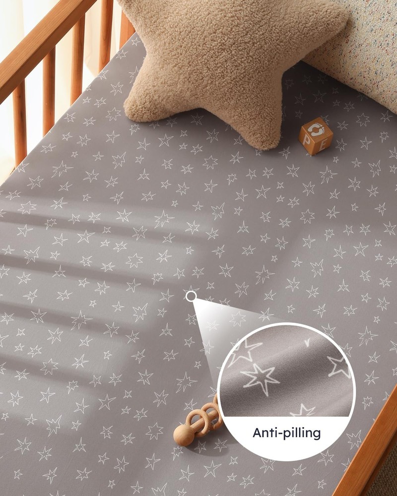 Pack and Play Sheets Fitted 3 Pack, Sheets, Blue Gray Planet