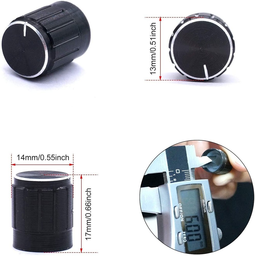 5pcs EC11 360° Rotary Encoder Push Button 5-Pin Digital Potentiometer US