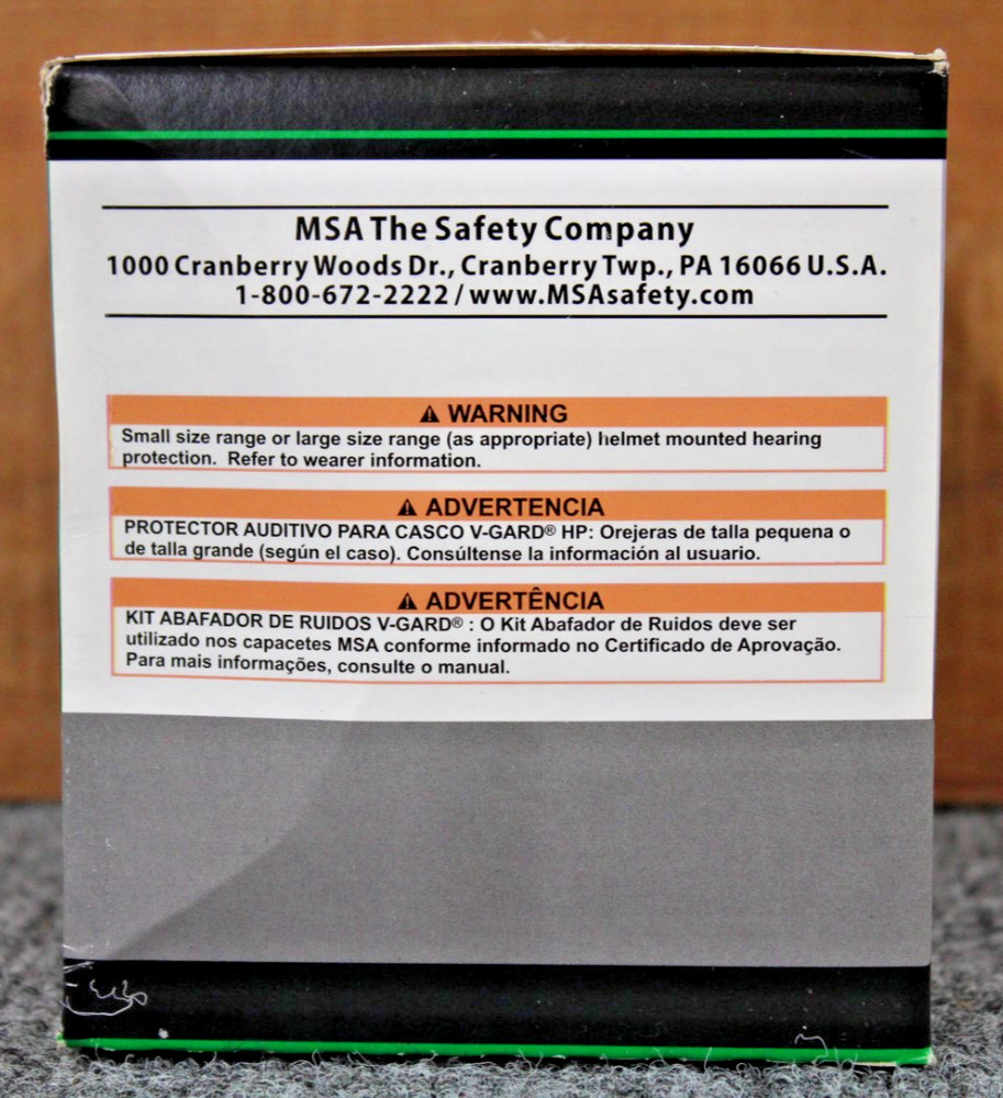 MSA Safety V-Gard Cap-Mounted Hearing Protection, Low C (New)