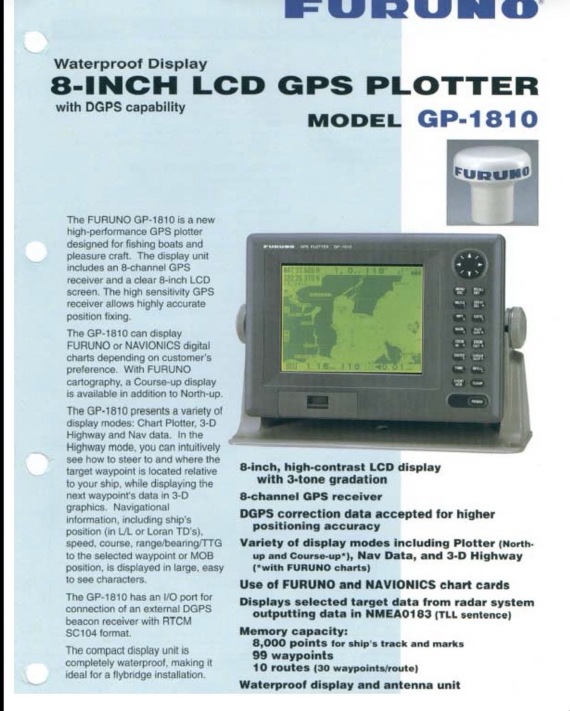 FURUNO GP-1810 Chartplotter