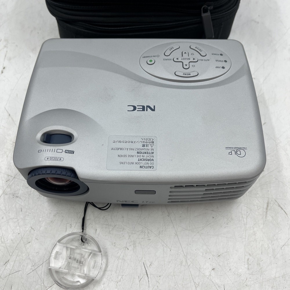 NEC LT220 DLP Projector W/Cables. READ.