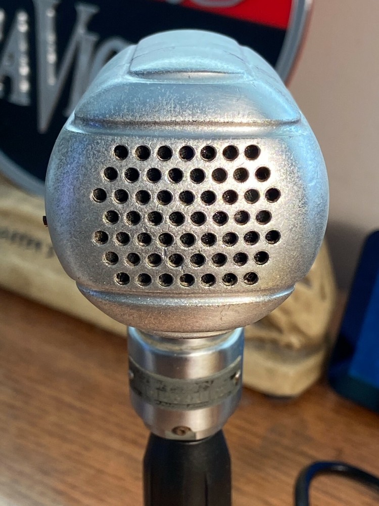 Vintage 1940's TURNER 211 Dynamic Microphone-working with stand & cable