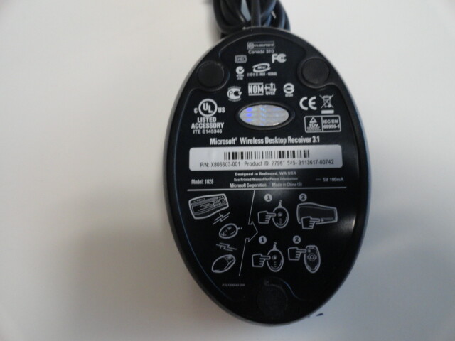 ZZ10: Microsoft Wireless Optical Desktop USB 3.1 Receiver