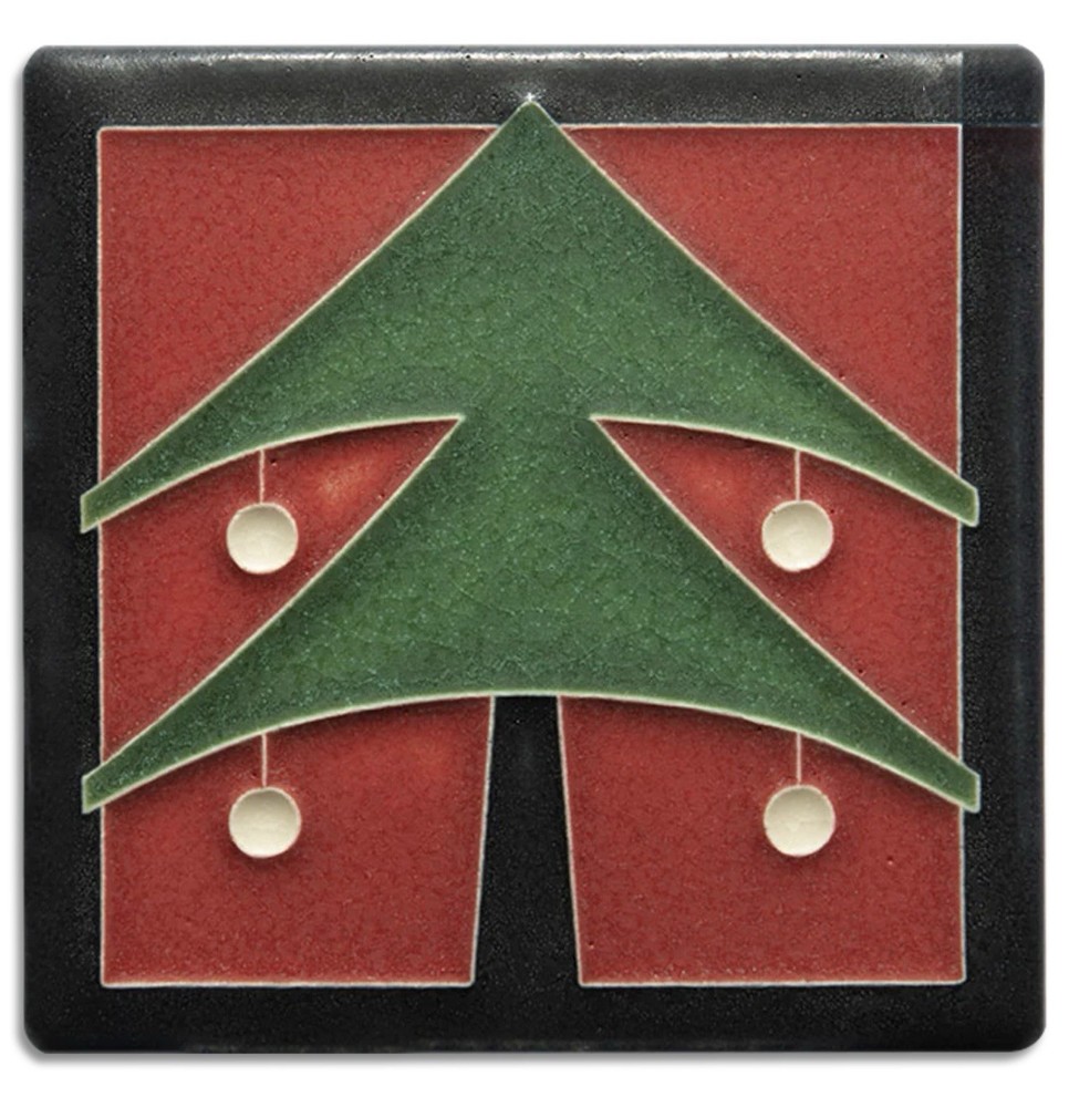 Motawi Tileworks 4x4 Christmas Tree- Red