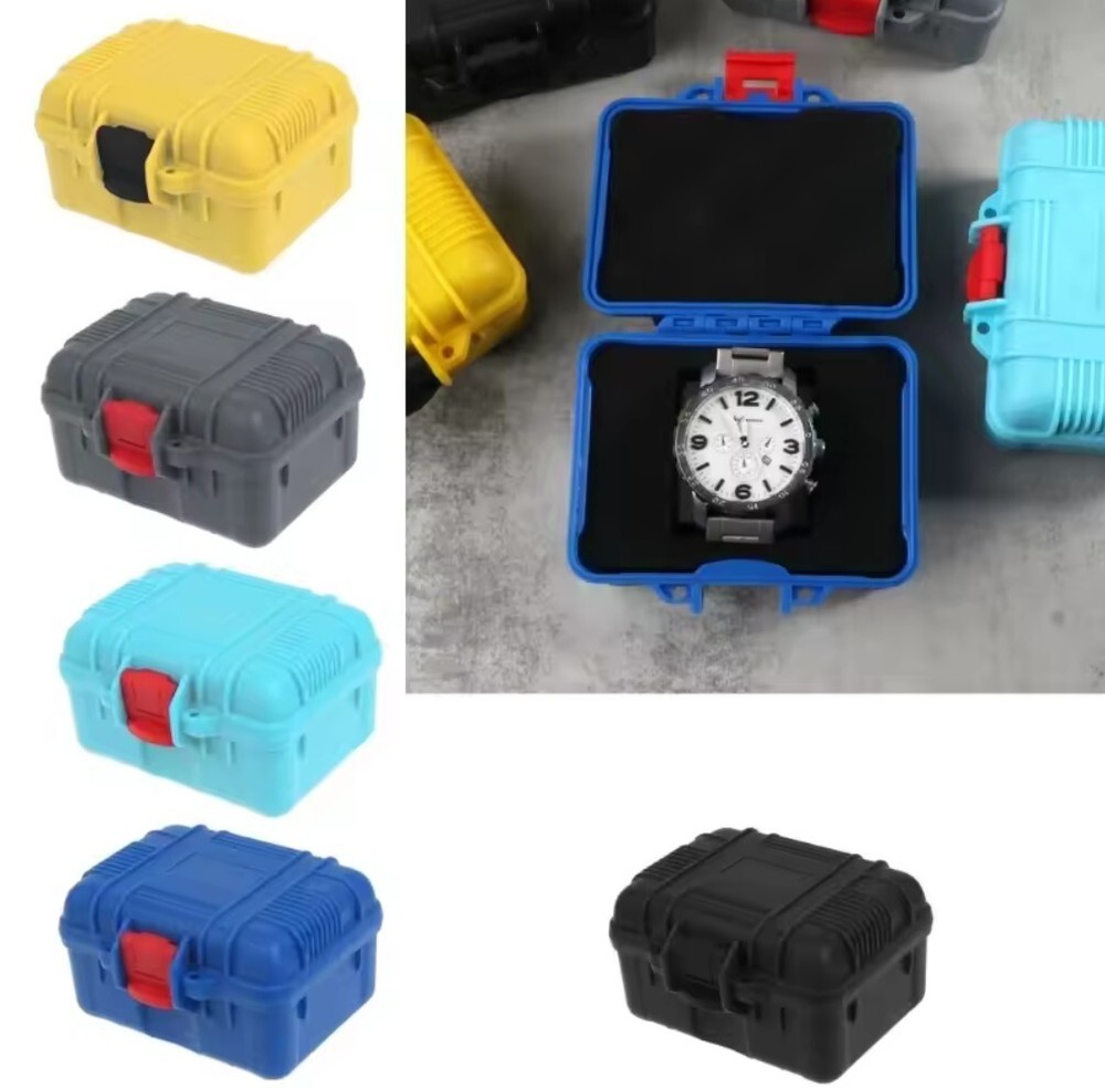 Travel Protective Watch Case / Box - Single Solid ABS Shockproof - Black