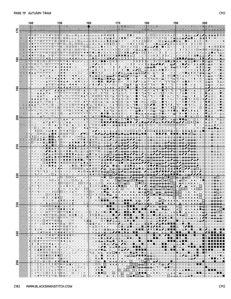 Autumn Tram -2 Chart Counted Cross Stitch Pattern Needlework 765