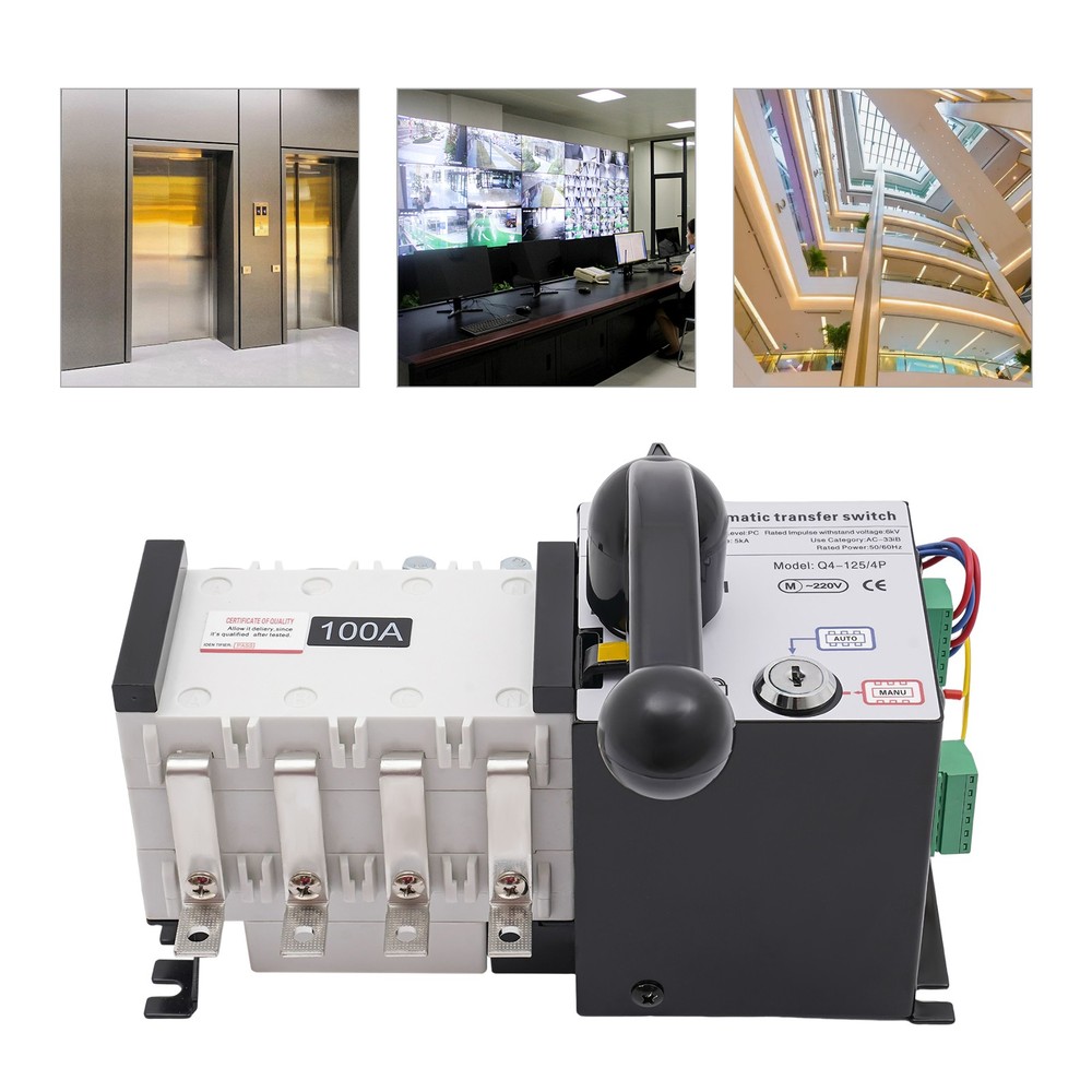 100A/4P Dual Power Automatic Transfer Switch Isolation Type Generator Converter