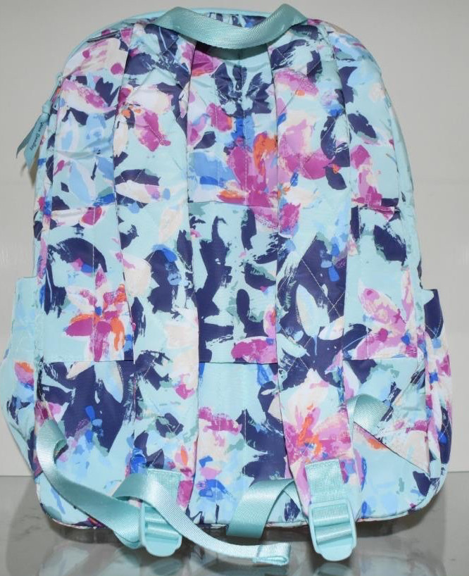 Vera Bradley Essential Large Backpack *Blue Floating Blossoms* NWT $195
