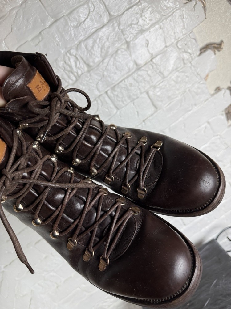 Bally Men's Leather Boots Size 10 Brown