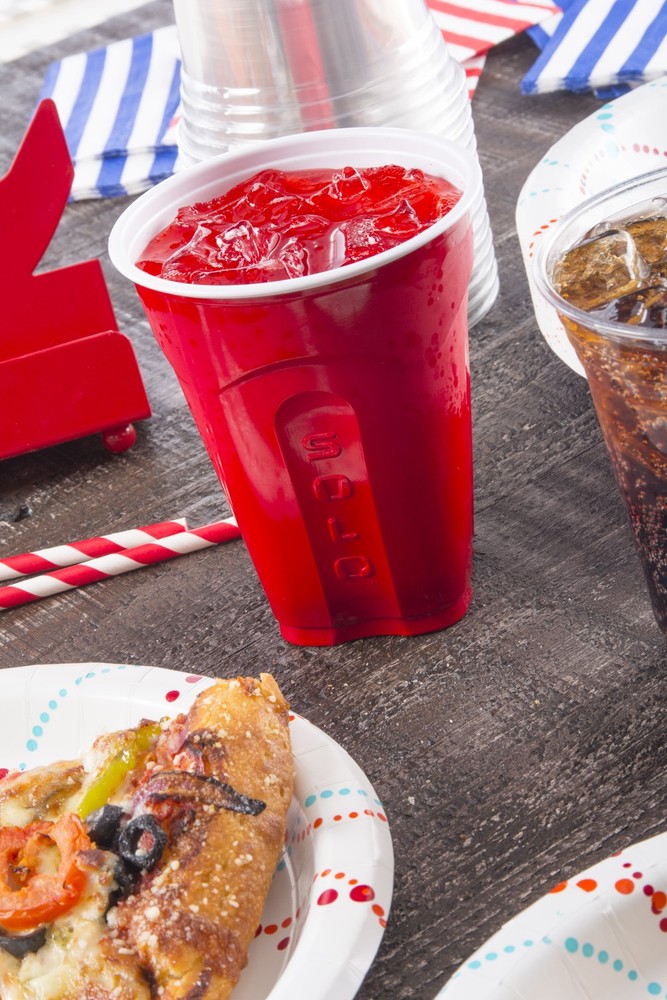 Red Solo Party Plastic Disposable Cups, 18 oz, 50 Count