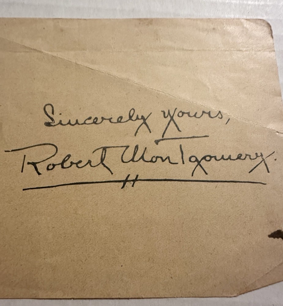 Actor ROBERT MONTGOMERY SIGNED 1930s AUTOGRAPH NR (Bewitched Father)