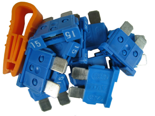 10-Pack ATO ATC Regular 15 Amp Fuses with Puller
