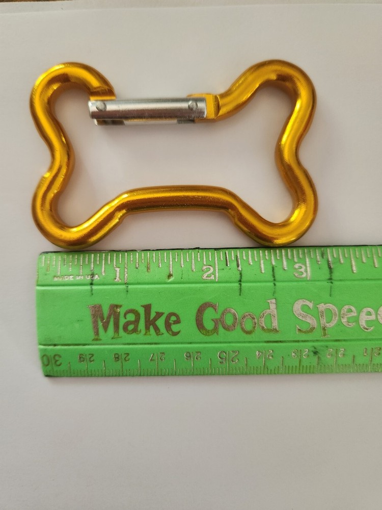 4 Silver Dog Bone Shaped Carabiner