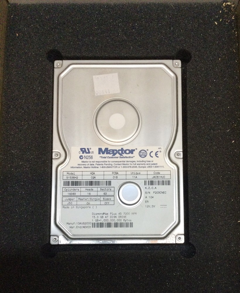 Seagate Maxtor 51536H3 Hard Drive Diamond Max Plus 40