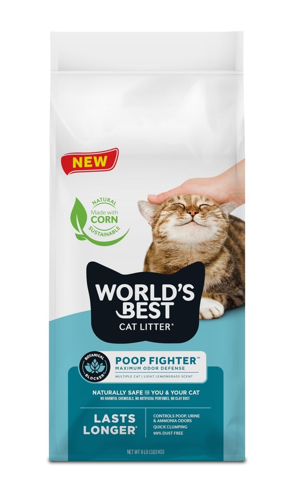 Natural Cat Litter 8lb Light Blue Maximum Odor Defense Quick Clumping Flushable