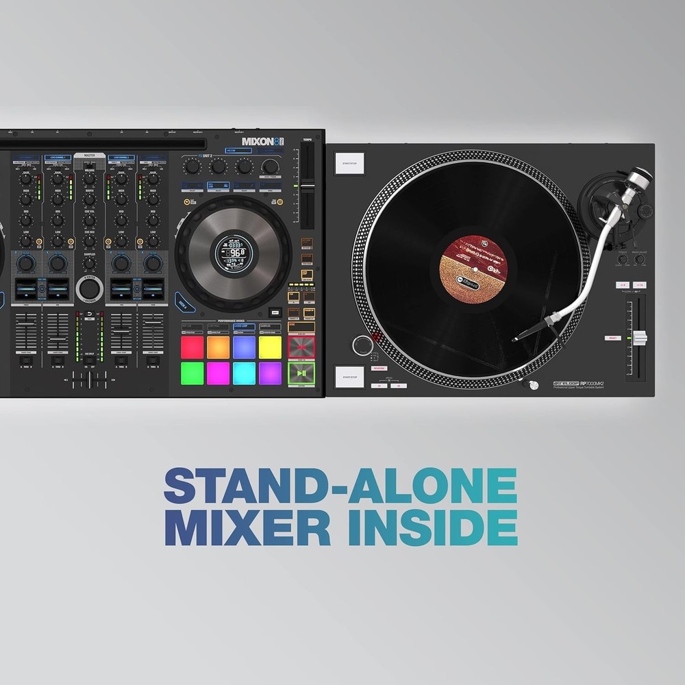 Pro 4-Channel DJ Controller with Enhanced Jog Wheels & Multi-Mode Performance