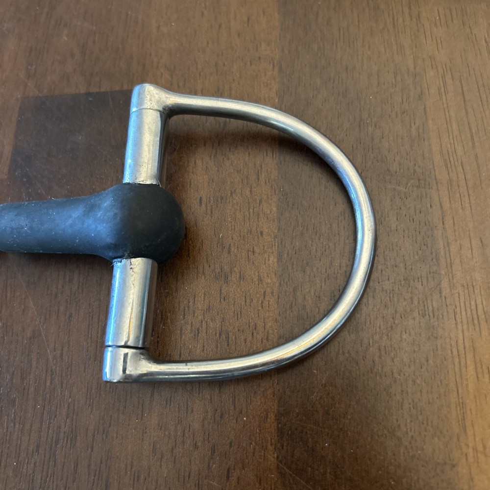Centaur D Ring Rubber Snaffle 5” Riding Bit