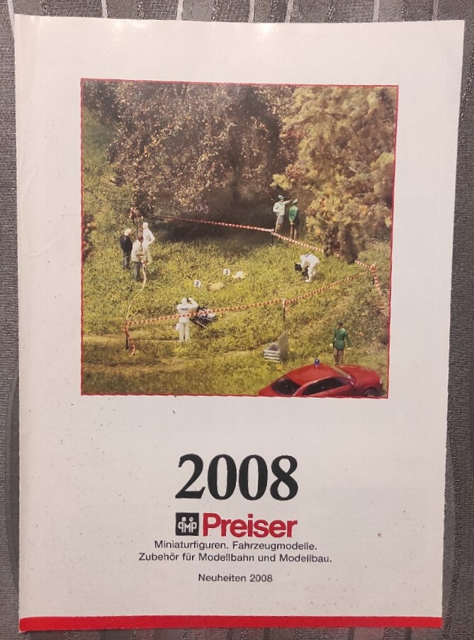 catalogue PREISER 2008 + tariff figures model railway train HO