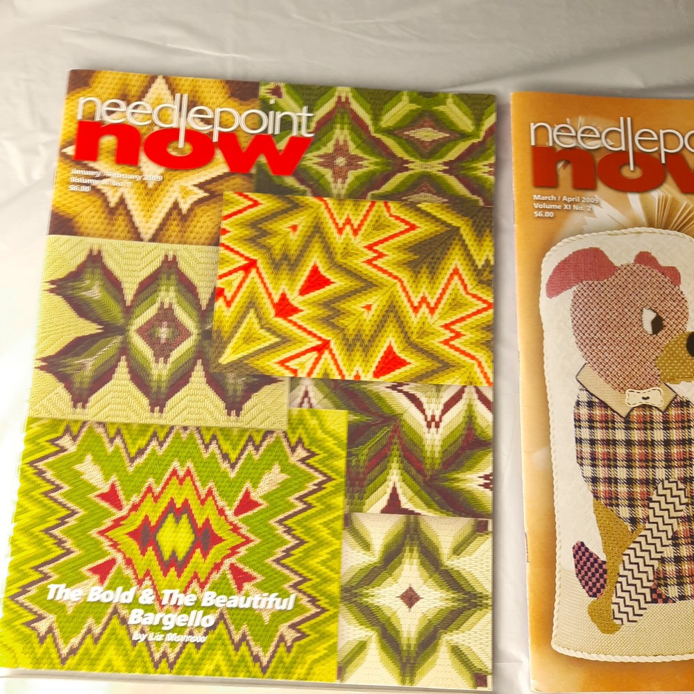 5 Needlepoint Now Magazine Issues 2008 and 2009 mixed set