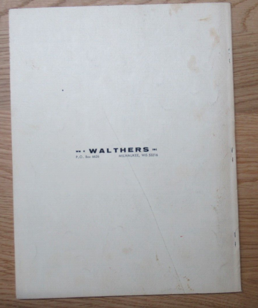 1969 Walthers Passenger Car Plans paperback book (B)