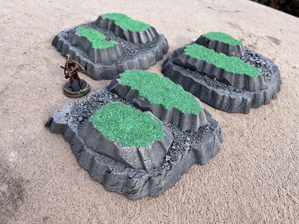 wh40k, three rock formations, Scratch built Terrain